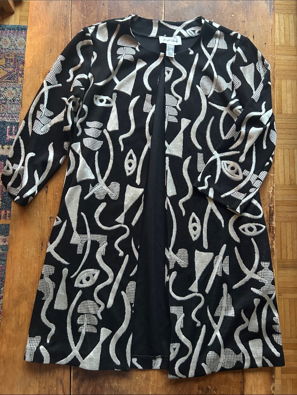 INCREDIBLE Vintage Joseph Ribkoff Abstract Print Jacket Cardigan